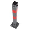Skládací parkovací zábrana, sloupek 60 cm, na klíč, s reflexními pruhy