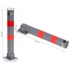 Skládací parkovací zábrana, sloupek 60 cm, na klíč, s reflexními pruhy