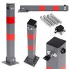 Skládací parkovací zábrana, sloupek 60 cm, na klíč, s reflexními pruhy