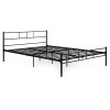 Kovová postel 140x200 cm s rámem, černá