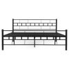 Kovová postel 160x200 cm s rámem, černý rám