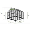 Zahradní polykarbonátový skleník PREMIUM Solid PC 278x278cm Black 6