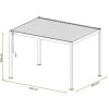 Terasová pergola Premium 3x4 white 8
