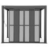 Posuvné dveře z polykarbonátu pro pergoly PREMIUM 4 m antracit 6