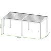 Terasová pergola PREMIUM 3x6 m, white 5