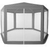Zahradní párty stan 2x2x2 m s moskytiérou, šedý