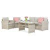 Sada z technoratanu BORNEO Beige 8