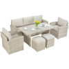 Sada z technoratanu BORNEO Beige 7