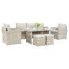 Sada z technoratanu BORNEO Beige 9