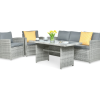 Sada z technoratanu BORNEO Stone Grey 6