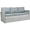 Sada z technoratanu BORNEO Stone Grey 5