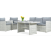 Sada z technoratanu BORNEO White Grey 8