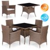 Sada zahradního nábytku z technorattanu 4 židle + stůl