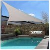 Sluneční plachta voděodolná stříška 4x4x4m šedá