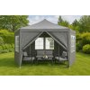 Zahradní stan 2x2x2 m s okny, šedý