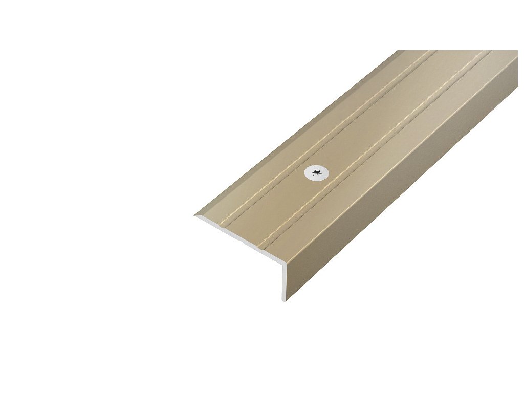 ap8 schodova lista vrtana hlinik elox champagne 10 mm 25 mm 2 7 m