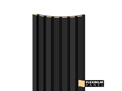 flexibilni obkladovy panel cerna mdf 2750x285x17 mm