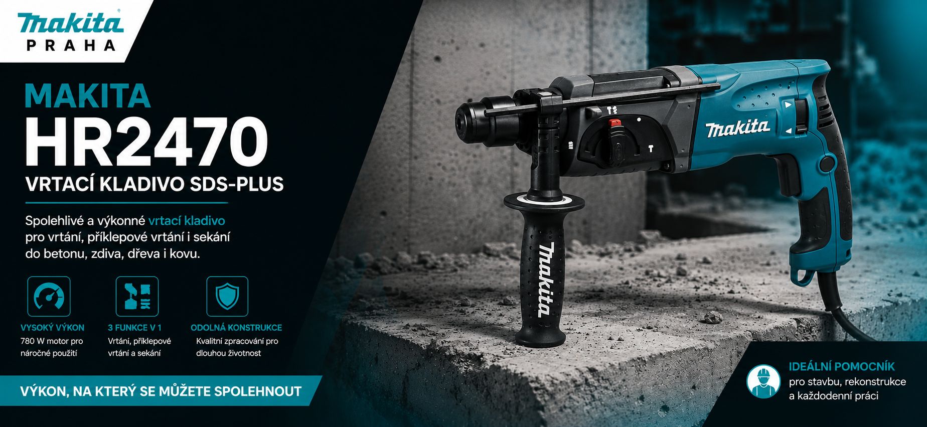 Makita HR2470 Kombinované kladivo
