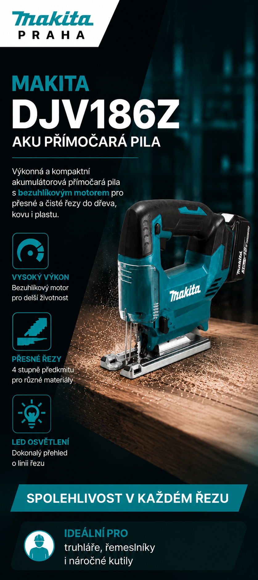 Pila MAKITA DJV186Z nové_mobil