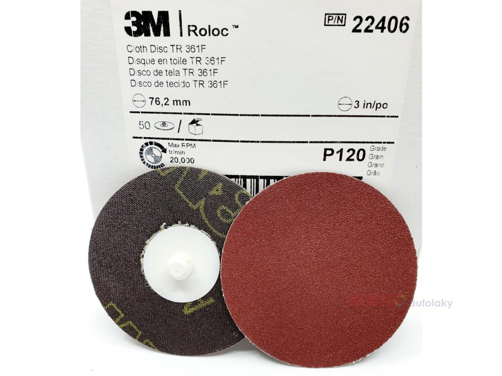 3M 22406, plátený disk, Roloc, 361F, 76mm, P120