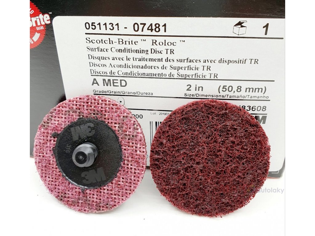 3M 07481 Scotch-Brite™ Disk na povrchovú úpravu SC-DR, červený, 50 mm