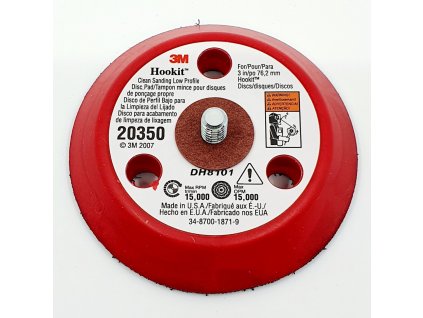 3M™20350 Podložka Hookit™, červená, 76 mm