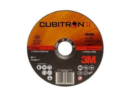 3M 65512  Cubitron™ II brúsný kotúč T41 plochý, 125 mm x 1 mm x 22 mm