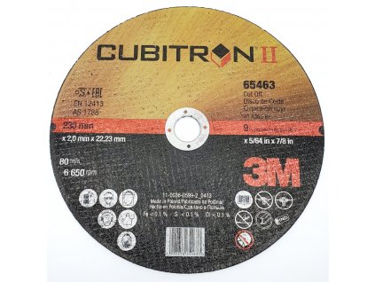 3M 65463 Cubitron™ II Rezný kotúč T41 230 x 2 x 22,23 mm,