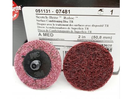 3M 07481 Scotch-Brite™ Disk na povrchovú úpravu SC-DR, červený, 50 mm