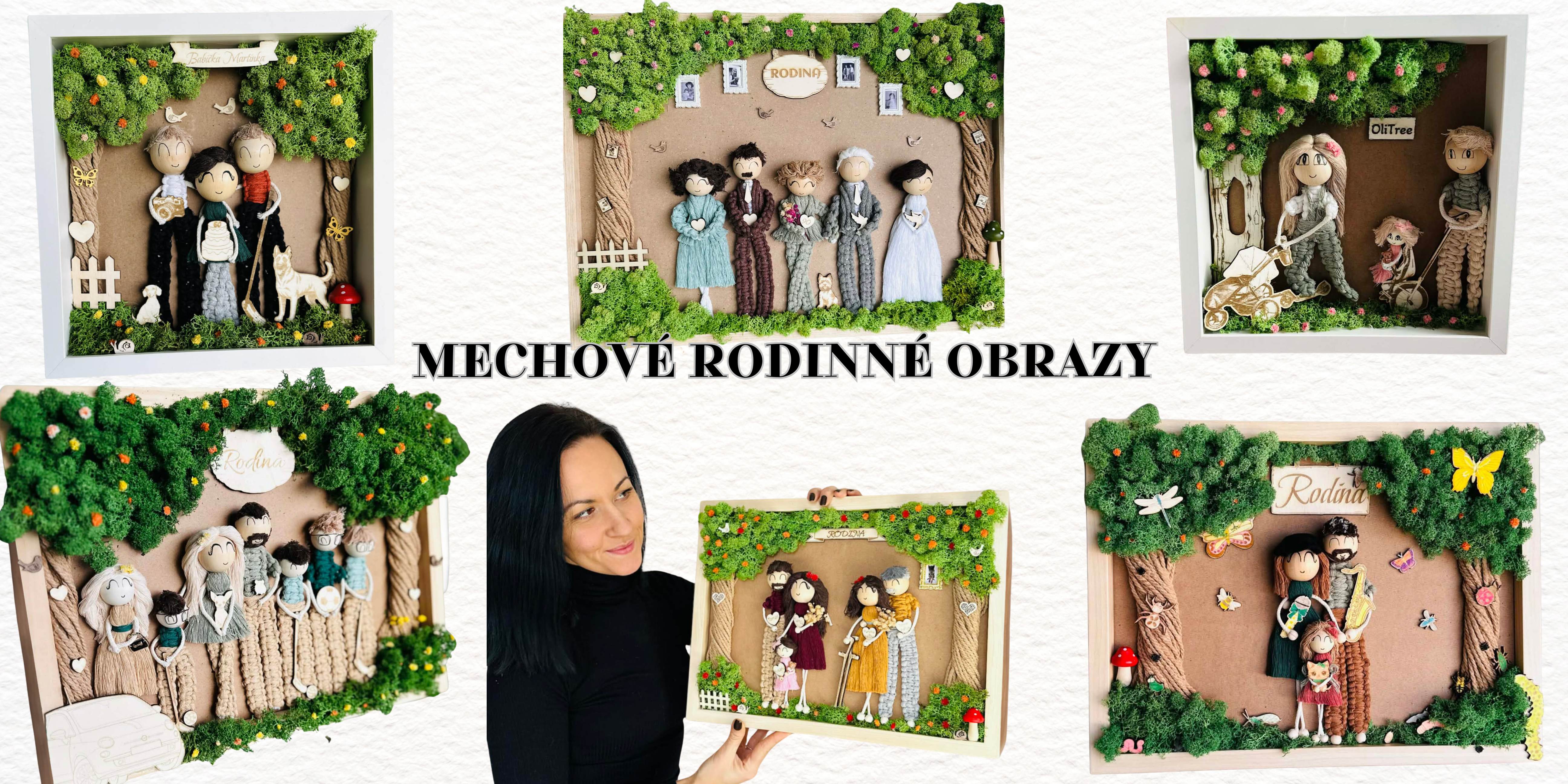 Mechový rodinný obraz