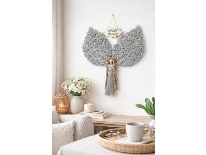 Boho macrame anděl (3)