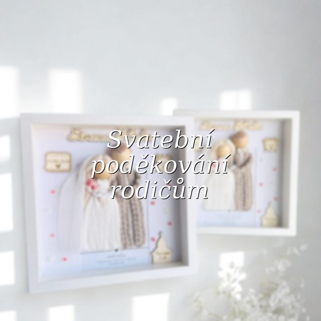 Svatební poděkování rodičům 🤍 Obraz s nevěstou a ženichem doplněný o místo konání, datum i čas vašeho velkého dne. Text je...