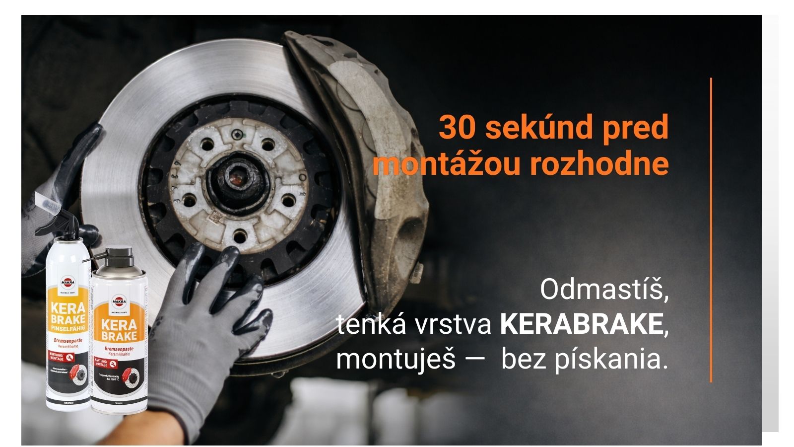 KERABRAKE: keramická brzdová pasta pre tiché brzdy bez reklamácií