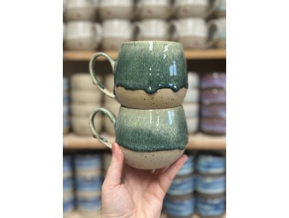 sleva - Hrnek Jungle 390 ml, znečištěná hlína