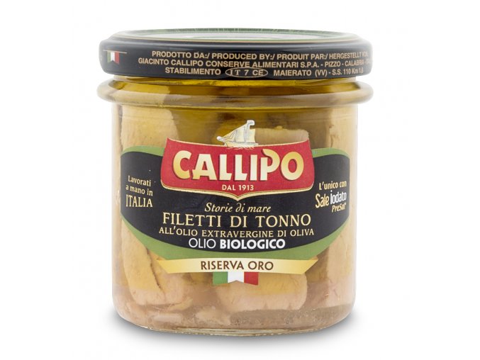 Riserva Callipo Filetti di Tonno g.150 olio Extravergine oliva BIO vaso vetro