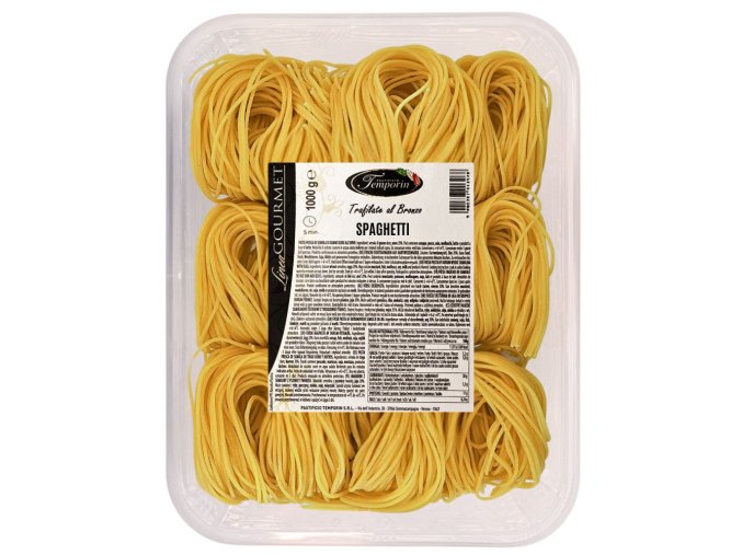 spaghetti fini pasta fresca alluovo linea gourmet trafilati al bronzo 1kg
