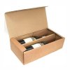 Dárková krabička v přírodní hnědé na 2 láhve vína