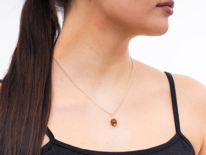 5 Mukhi Řetízek Rudraksha detail MalaBo