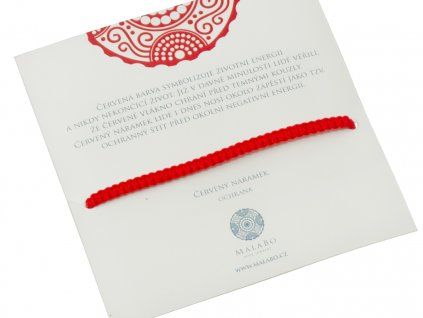 Červený náramek KABBALAH – drhaný