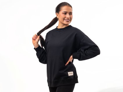 Bavlněná mikina na jógu černá MalaBo