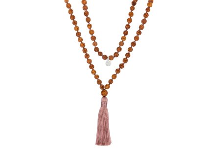 Japa Mala Rudraksha stříbrná Malabo 7 8 mm