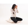 Meditační polštář len bílá MalaBo