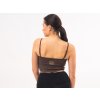 Crop top s integrovanou podprsenkou čokoládová MalaBo
