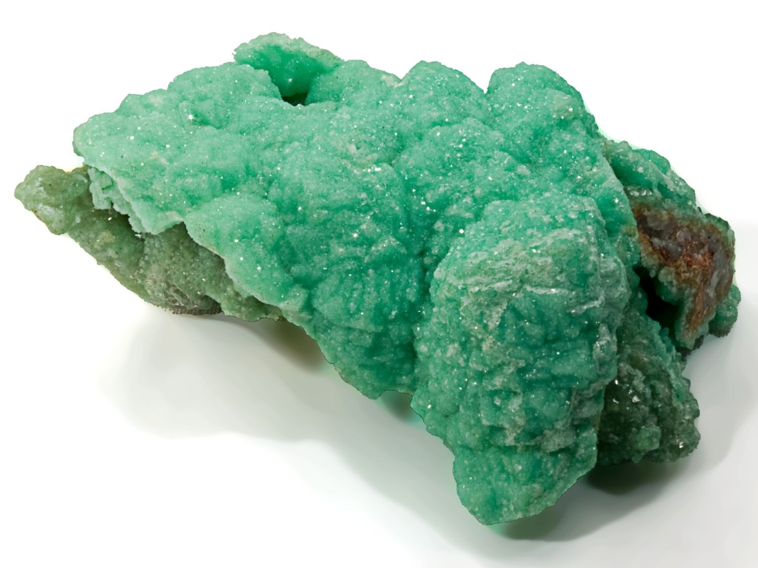 Zelený smithsonit z Tsumebu v Namibii.