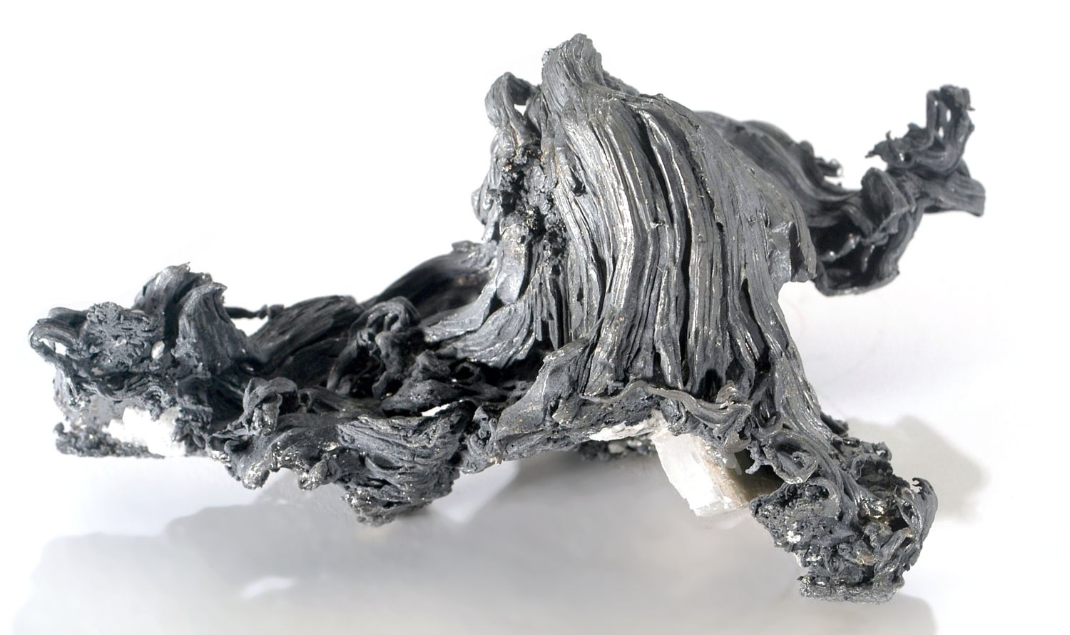 Nativní stříbro z Kongsbergu, Buskerud, Norsko.