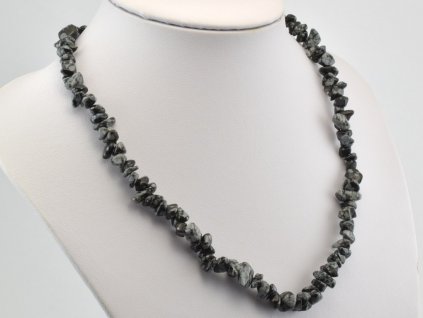 sekany nahrdelnik obsidian vlockovy