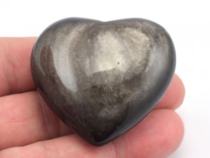 obsidian stribrny srdce 7c