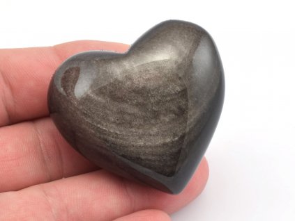obsidian stribrny srdce 16b