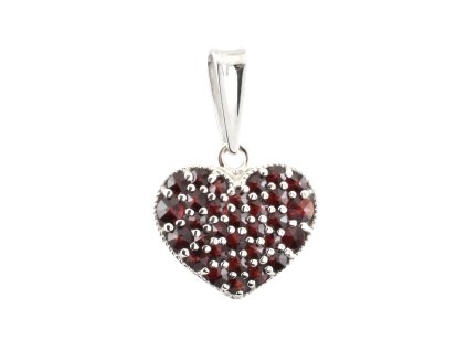 Stříbrný přívěsek Ag925 s českým granátem od Granátu Turnov.