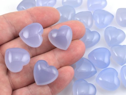 Modrá srdíčka z pravého tureckého chalcedonu.